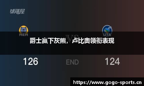爵士赢下灰熊，卢比奥领衔表现